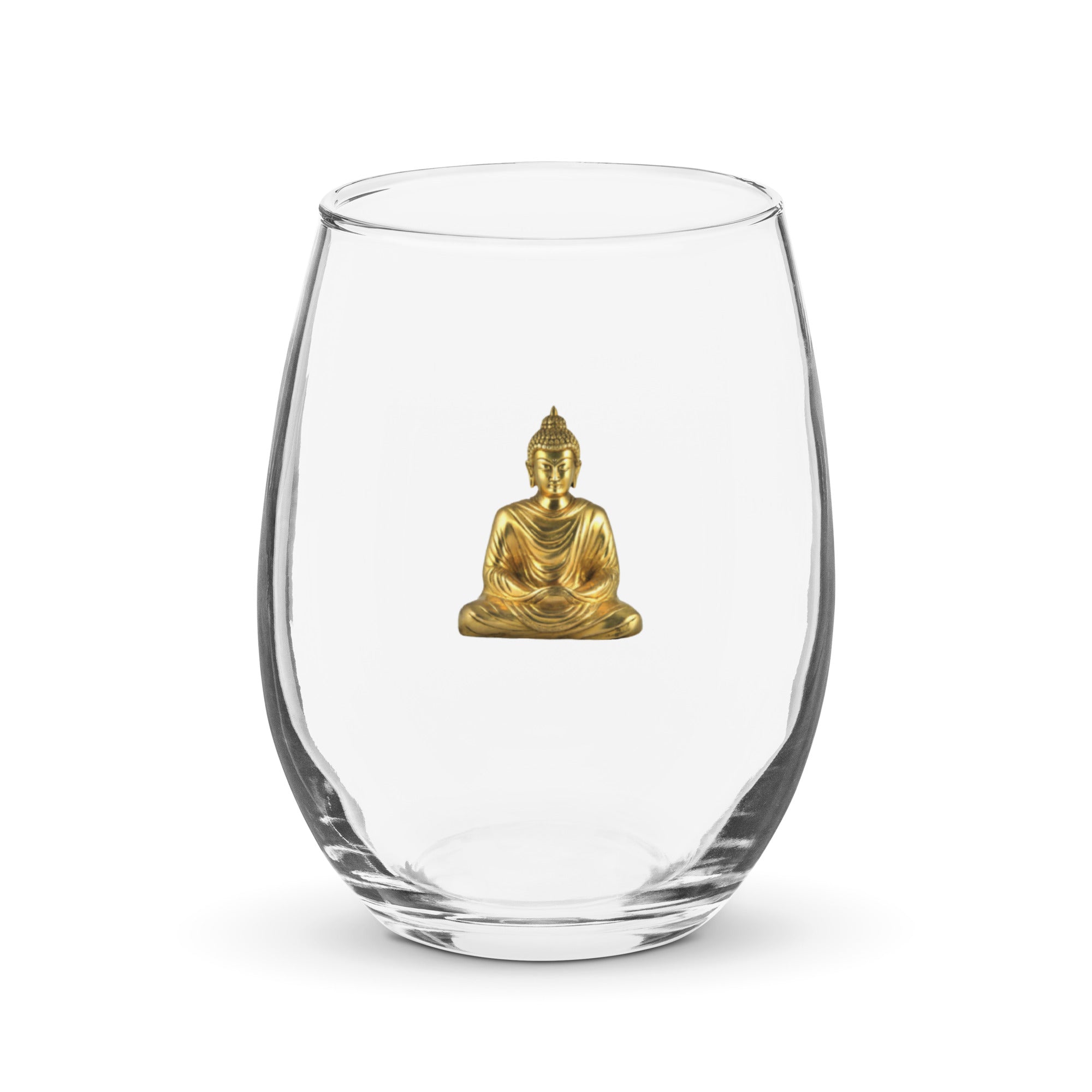 Stemless Gold Buddha wine glass - COFFEE RELIGION