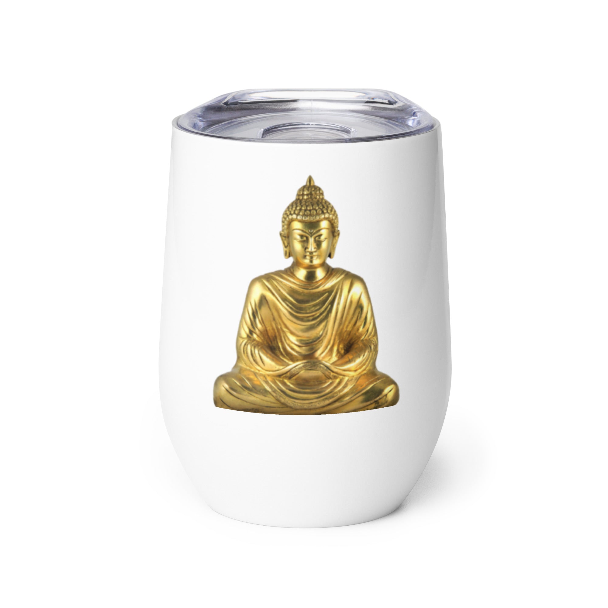 Gold Buddha Wine tumbler - COFFEE RELIGION