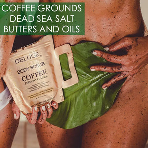 Deluge Organic Coffee Body and Face Scrub Natural, stretch marks, cellulite