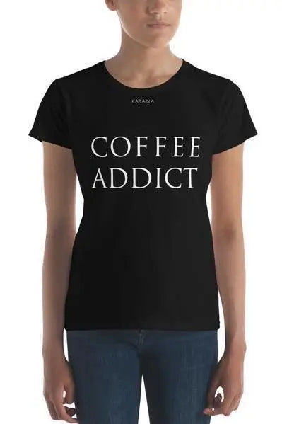 COFFEE ADDICT T-Shirt Women's Slim Fitted Coffee Religion T-Shirt - COFFEE RELIGION