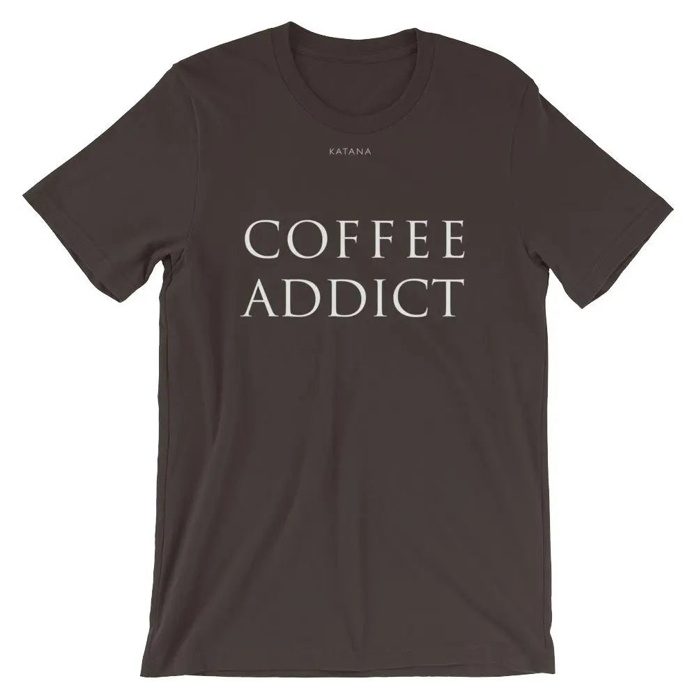 COFFEE ADDICT Boyfriend Fit Unisex T-Shirt Short-Sleeve Tee - COFFEE RELIGION
