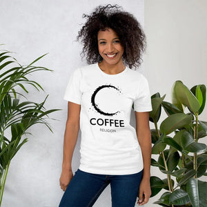 COFFEE RELIGION T-Shirt Long Unisex Tee - COFFEE RELIGION