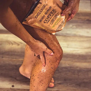 Deluge Organic Coffee Body and Face Scrub Natural, stretch marks, cellulite