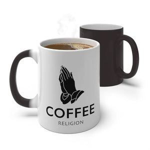 Open image in slideshow, Coffee Religion Prayer Color Changing Mug Printify
