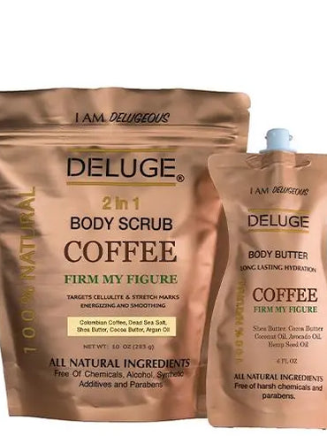 Deluge COFFEE SCRUB and COFFEE BUTTER Beauty collection Set