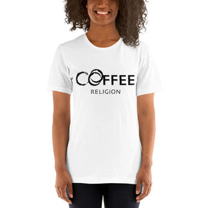 COFFEE RELIGION Coffee Stains Short-Sleeve Unisex T-Shirt COFFEE RELIGION