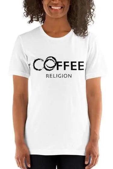 COFFEE RELIGION Coffee Stains Short-Sleeve Unisex T-Shirt - COFFEE RELIGION