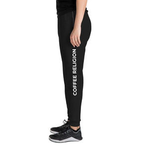 Open image in slideshow, COFFEE RELIGION Embroidered Unisex Yoga Joggers COFFEE RELIGION
