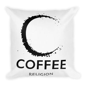 COFFEE RELIGION Luxury Home Decor Throw Pillow COFFEE RELIGION