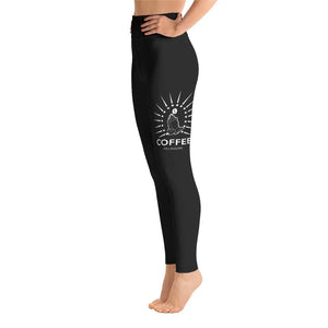 BLACK COFFEE RELIGION Tattoo Yoga wear Woman's Leggings in black