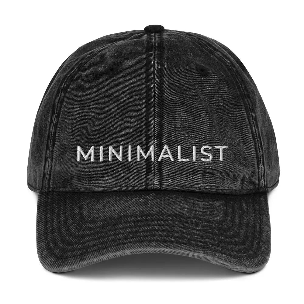 MINIMALIST Vintage Cotton Twill Baseball Hat Cap