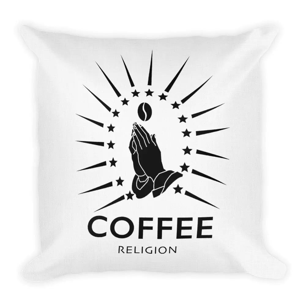COFFEE RELIGION Luxury Home Decor Throw Pillow