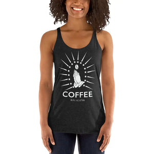 Open image in slideshow, COFFEE RELIGION Racerback yoga Tank Tee T-Shirt COFFEE RELIGION
