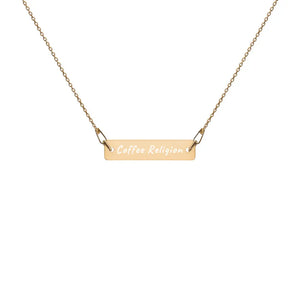 Open image in slideshow, 24KT GOLD plated Coffee Religion Bar Necklace COFFEE RELIGION
