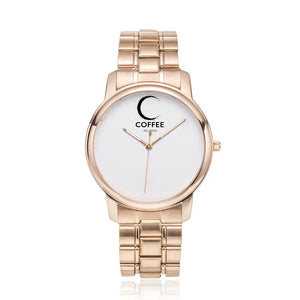 Open image in slideshow, COFFEE RELIGION MIAMI COFFEE TIME Minimalist Watch in Rose Gold JetPrint Fulfillment

