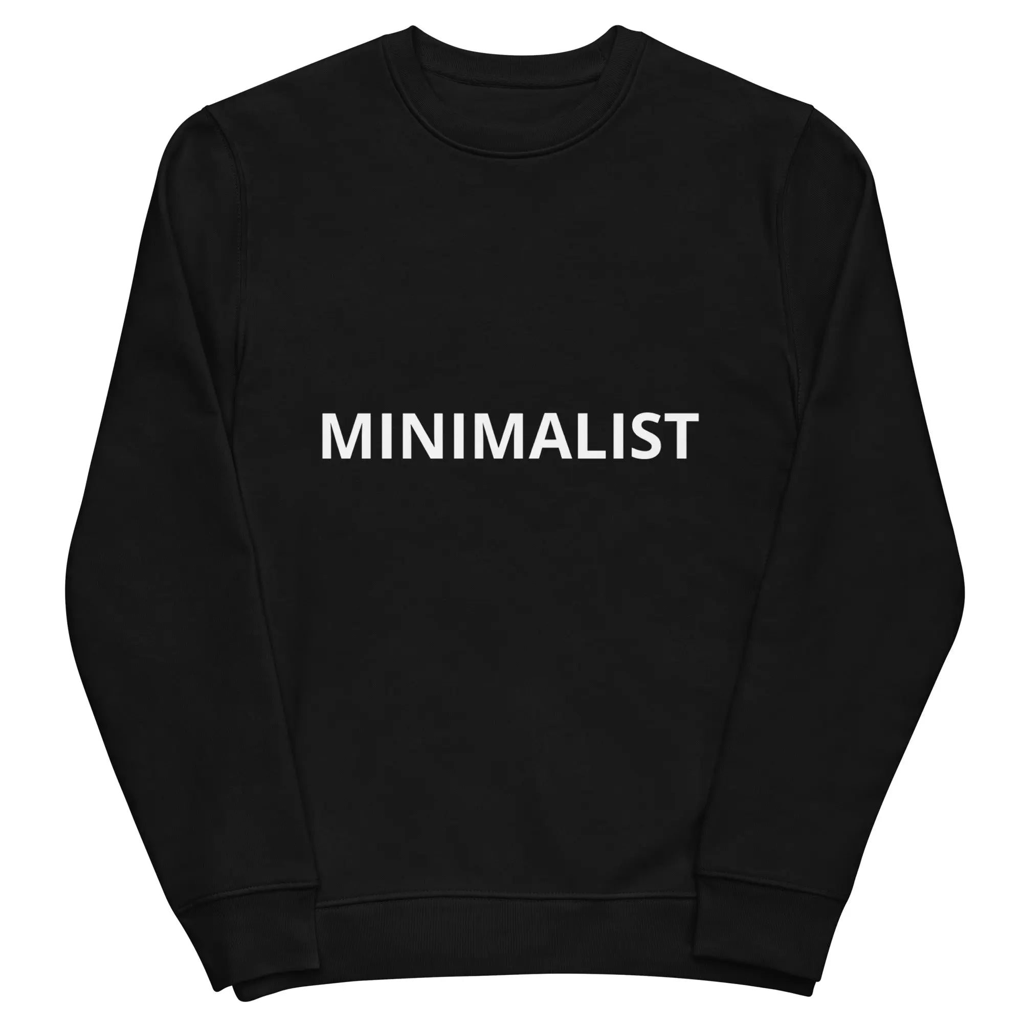 Coffee Religion Mens Woman's eco Minimalist sweatshirt in black