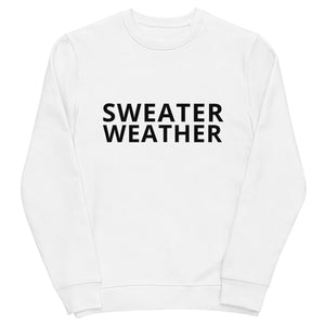 Sweater weather men's woman's white sweatshirt COFFEE RELIGION