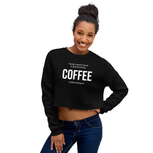 Open image in slideshow, Mood by Coffee Graphic Long  sleeve T-Shirt Women&#39;s Crop Sweatshirt COFFEE RELIGION
